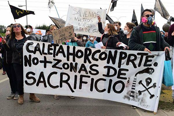 Protestas en Chile contra las zonas de sacrificio.